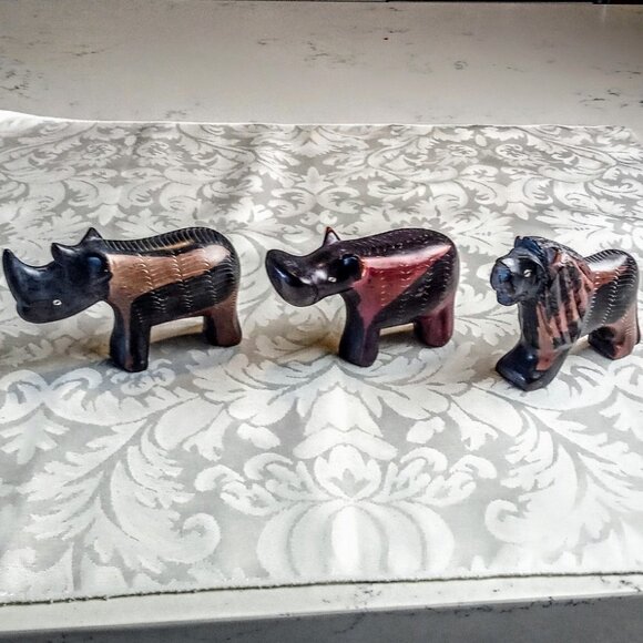 Handmade Soapstone Animal Trio Figurines - Picture 3 of 6